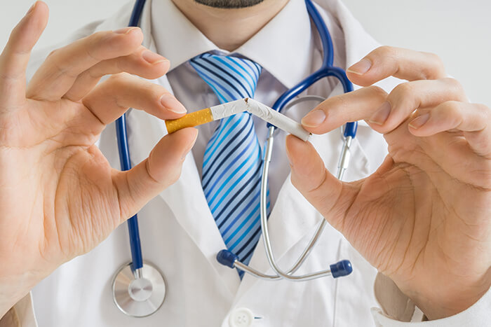 Illustration representing treatment for smoking addiction